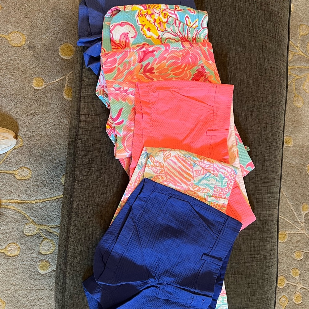 Colorful women's Lilly Pulitzer shorts. 6 pair